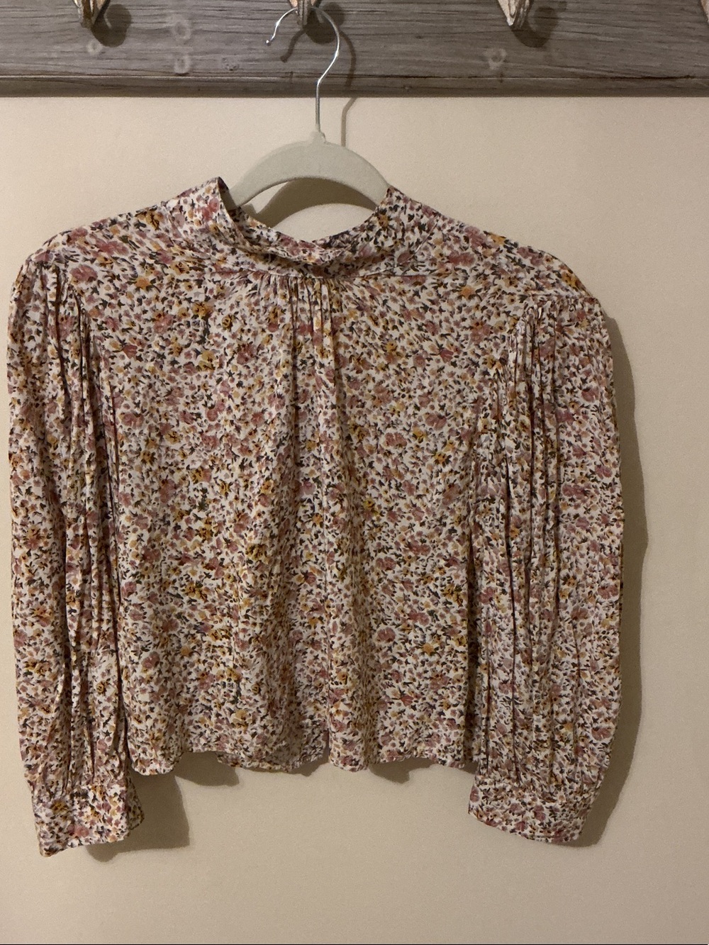 ROLLA'S Pink Multi Floral High-Neck Blouse